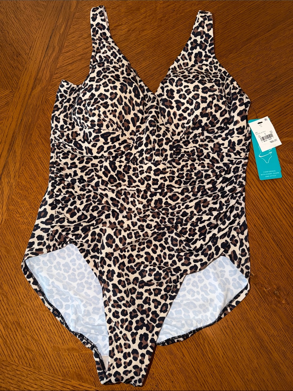 New Shape + Style One Piece Animal Print Cheetah size 12